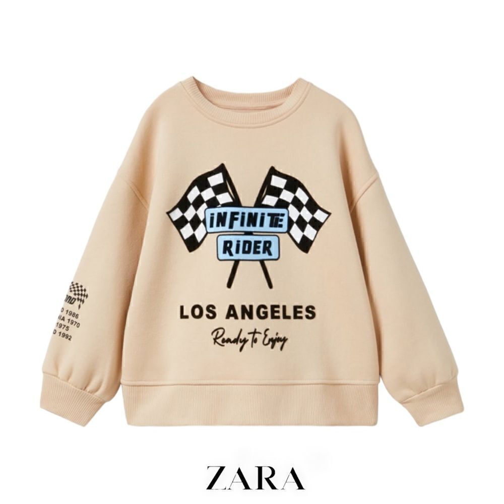 ZARA Kids | Beige | “INFINITE RIDER” SWEATSHIRT